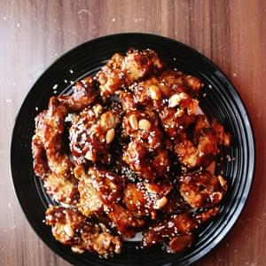 Making Dak-Kang-Jung (닭강정) / Korean Crispy Chicken with Sweet & Spicy Sauce