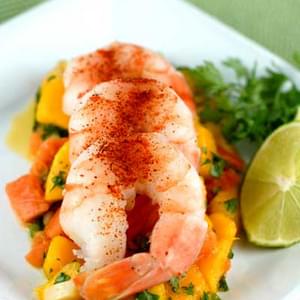 Gluten Free Cold Shrimp with Tropical Fruit Salsa