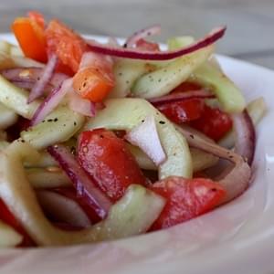 Cucumber Salad with Spicy Tomato Vinaigrette