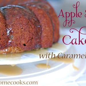 Apple Spice Cake with Caramel Glaze