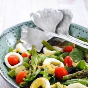 Spring Salad with Deviled Egg Vinaigrette