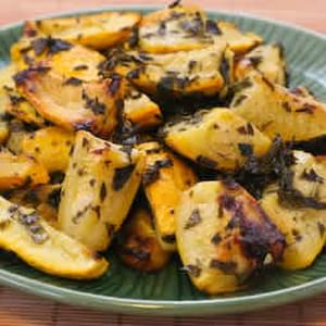 Roasted Summer Squash with Lemon and Mint