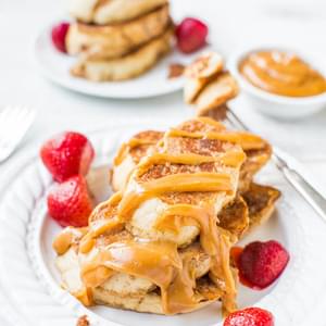 French Toast with Peanut Butter Maple Syrup