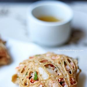 Lobster and Shitake Egg Nests with Sesame Butter (Low Carb and Gluten Free)
