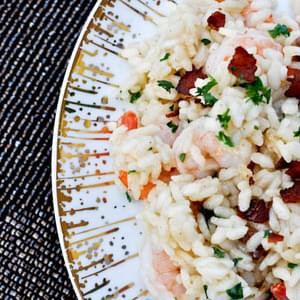 Shrimp and Bacon Risotto