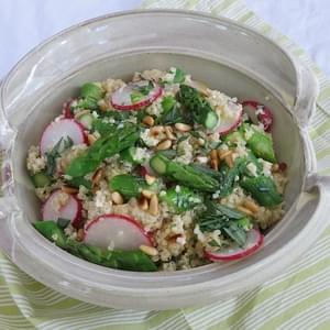 Quinoa Salad with Spring Vegetables and Buttermilk Dressing