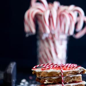Candy Cane Pop Rock Pecan Toffee