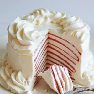 Low Carb Red Velvet Crepe Cake