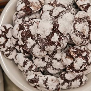 Black Forest Chocolate Crinkle Cookies (gluten free)