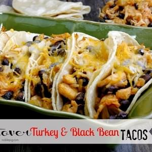 Leftover Turkey & Black Bean Tacos