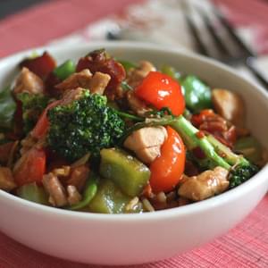 Spicy Chinese Vegetable Stir Fry with Chicken
