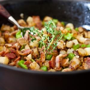 Broccoli Potato and Bacon Hash