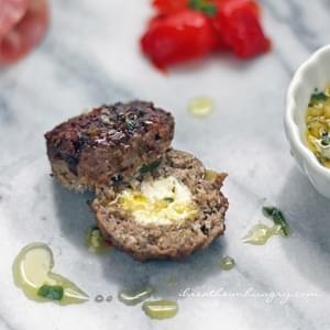 Feta Stuffed Antipasto Meatballs – Low Carb and Gluten Free