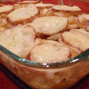 Beer- Baked Scalloped Potatoes