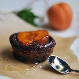 Chocolate-Apricot Clafoutis Cakes with Honey Drizzle