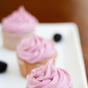 Blackberry Cupcakes with Blackberry Buttercream Frosting