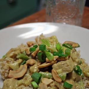 Curry Chicken with Cashews and Cauliflower