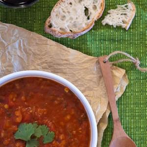 Spiced Tomato Soup with Red Lentils