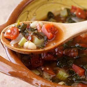 Rustic Red Kale and White Bean Soup