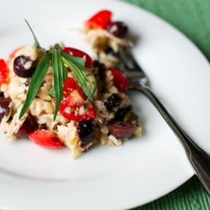 Mediterranean Orzo and Chicken Salad