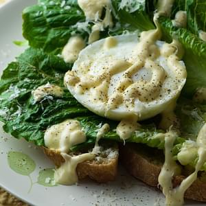 Caesar Salad with Poached Egg