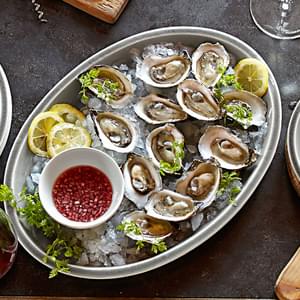 Oysters on the Half Shell with Tarragon Mignonette