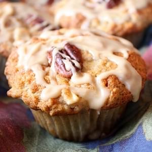 Maple- Drizzled Apple Muffins