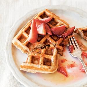 Whole-Wheat Waffles with Honeyed Strawberries