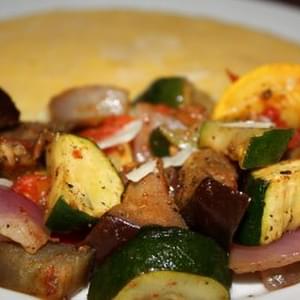 Roasted Vegetables with Creamy Polenta