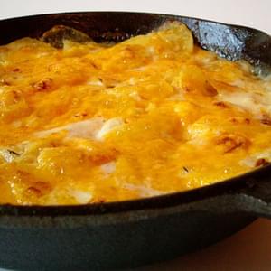 Blue Cheese and Cheddar Scalloped Potatoes