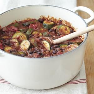Mole-Style Chili with Black Beans and Andouille