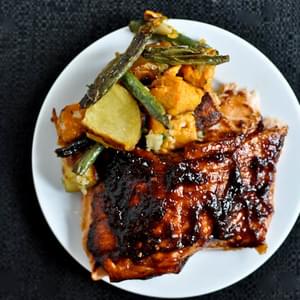 Grilled Blueberry BBQ Salmon