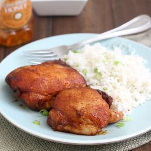 Spicy Honey-Brushed Chicken Thighs