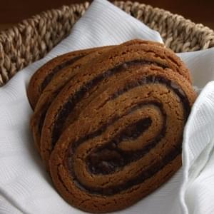 Chocolate- Swirled Peanut Butter Cookies