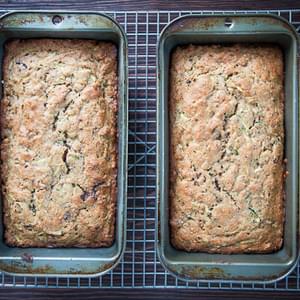Zucchini Bread with Pistachios and Chocolate Chunks