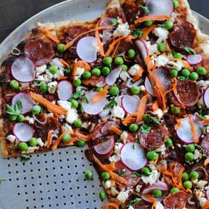 Spring Pea & Radish Pizza