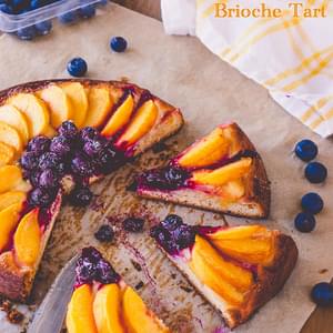 Peach and Blueberry Brioche Tart