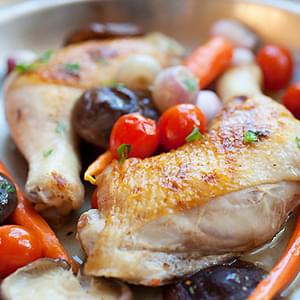 Braised Chicken with Carrot and Mushroom