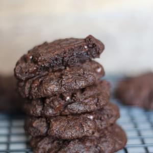 Soft & Chewy Double Chocolate Cookies