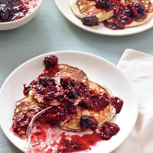 Lemon-Ricotta Pancakes with Berry Compote