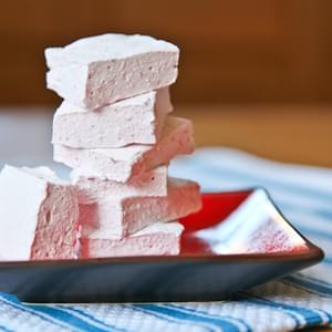 Homemade Strawberry Marshmallows (these are naturally gluten free)