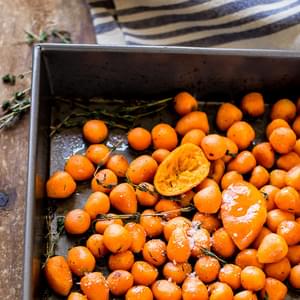 Honey Baked Parisian Carrots With Orange + Thyme