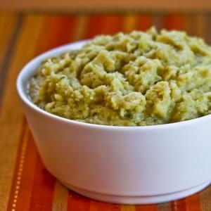 Pureed Cauliflower and Cabbage with Green Onions and Parmesan