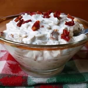 Caramelized Onion Dip with Sun Dried Tomatoes