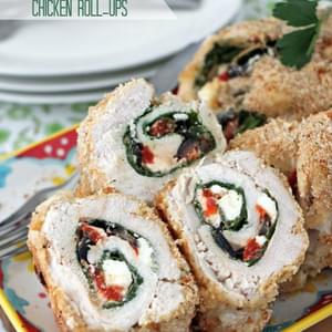 Spinach, Feta & Olive Chicken Roll-ups
