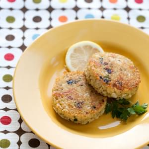 Quinoa Cakes with Lemon, Olive, and Parsley