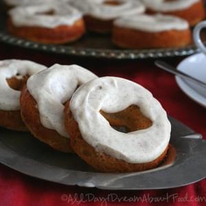 Gingerbread Donuts with Vanilla Bean Frosting