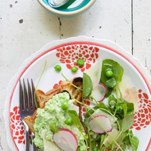 Toasted Tartines With Brioche And Crushed Pea Spread