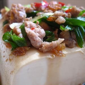 Steamed Tofu with Ground Pork