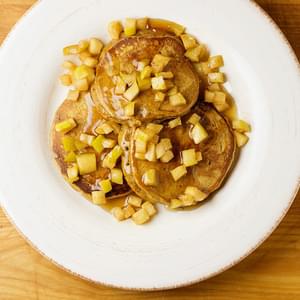 Gingerbread Pancakes with Buttered Apples